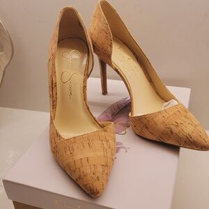 Jessica Simpson HELISA Cork Patterned Heels